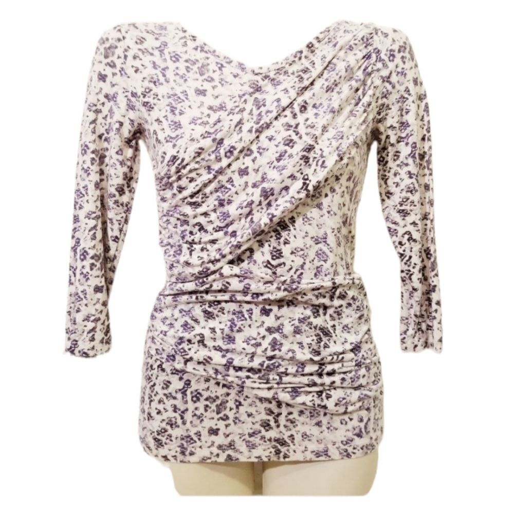 CAbi Double Drape Blouse Size XS